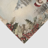 ヴィンテージビクトリアンガールウィンタークリスマスデクページ 薄葉紙 (詳細)