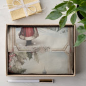 ヴィンテージビクトリアンガールウィンタークリスマスデクページ 薄葉紙 (ギフト)