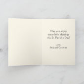 ヴィンテージビクトリアンガールカスタムセントパトリックの日 シーズンカード (内部)