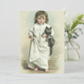 ヴィンテージビクトリアンガールスリープバーバースデーパーティー 招待状 (スタンド正面)