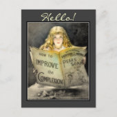 ヴィンテージビクトリアンガール石けん広告はがき ポストカード (正面)