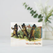 ヴィンテージビクトリアンキャッツ ポストカード (スタンド正面)