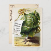 ヴィンテージビクトリアンキャベツのクリスマスポストカード ポストカード (正面/裏面)