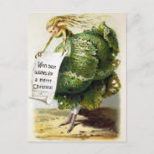 ヴィンテージビクトリアンキャベツのクリスマスポストカード ポストカード (正面)