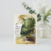 ヴィンテージビクトリアンキャベツのクリスマスポストカード ポストカード (スタンド正面)