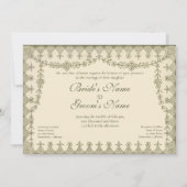 ヴィンテージビクトリアンキューピッドハート結婚式招待状 招待状 (裏面)