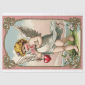 ヴィンテージビクトリアンキューピッド・エンジェル・バレンタイン・デー 薄葉紙 (正面)