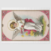 ヴィンテージビクトリアンキューピッド・エンジェル・バレンタイン・デー 薄葉紙 (正面)