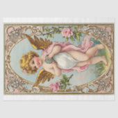 ヴィンテージビクトリアンキューピッド・エンジェル・バレンタイン・デー 薄葉紙 (正面)