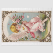 ヴィンテージビクトリアンキューピッド・エンジェル・バレンタイン・デー 薄葉紙 (正面)