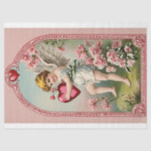 ヴィンテージビクトリアンキューピッド・エンジェル・バレンタイン・デー 薄葉紙 (正面)