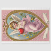 ヴィンテージビクトリアンキューピッド・エンジェル・バレンタイン・デー 薄葉紙 (正面)