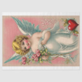 ヴィンテージビクトリアンキューピッド・エンジェル・バレンタイン・デー 薄葉紙 (正面)