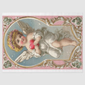 ヴィンテージビクトリアンキューピッド・エンジェル・バレンタイン・デー 薄葉紙 (正面)