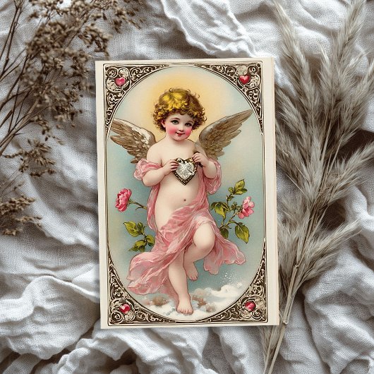 ヴィンテージビクトリアンキューピッド・エンジェル・バレンタイン・デー 薄葉紙