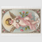 ヴィンテージビクトリアンキューピッド・エンジェル・バレンタイン・デー 薄葉紙 (正面)