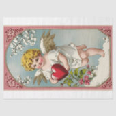 ヴィンテージビクトリアンキューピッド・エンジェル・バレンタイン・デー 薄葉紙 (正面)