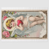 ヴィンテージビクトリアンキューピッド・エンジェル・バレンタイン・デー 薄葉紙 (正面)