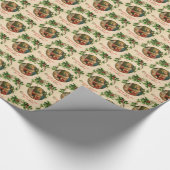 ヴィンテージビクトリアンキリストチャイルドマドンナクリスマス ラッピングペーパー (角)