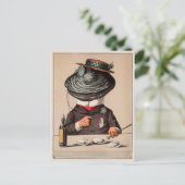 ヴィンテージビクトリアンキ食べ物ーの牡蠣はがき ポストカード (スタンド正面)