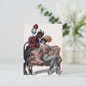 ヴィンテージビクトリアンクランパスデビルハガキ ポストカード (スタンド正面)