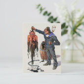 ヴィンテージビクトリアンクランパスハガキ ポストカード (スタンド正面)