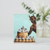 ヴィンテージビクトリアンクランパスハガキ ポストカード (スタンド正面)