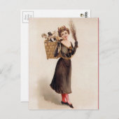 ヴィンテージビクトリアンクランパスハガキ ポストカード (正面/裏面)