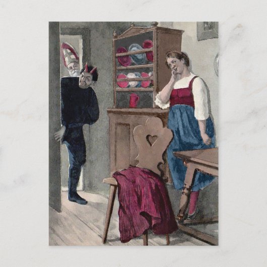 ヴィンテージビクトリアンクランプスの訪問 ポストカード (正面)