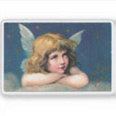 ヴィンテージビクトリアンクリスマスエンジェルカスタムシール シール (正面)