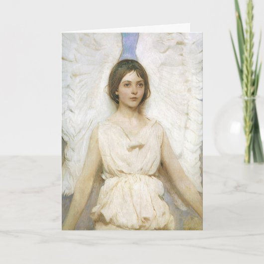 ヴィンテージビクトリアンクリスマスエンジェルバイアボット・セイヤー シーズンカード (正面)