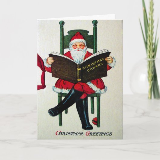 ヴィンテージビクトリアンクリスマスカード シーズンカード (正面)