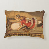 ヴィンテージビクトリアンクリスマスガールぶら下がったズ・アガーランド アクセントクッション (裏面)