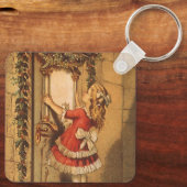 ヴィンテージビクトリアンクリスマスガールぶら下がったズ・アガーランド キーホルダー (裏面)