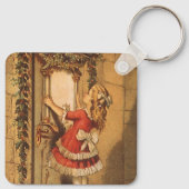 ヴィンテージビクトリアンクリスマスガールぶら下がったズ・アガーランド キーホルダー (裏面)