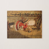 ヴィンテージビクトリアンクリスマスガールぶら下がったズ・アガーランド ジグソーパズル (横)