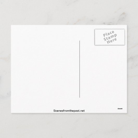 ヴィンテージビクトリアンクリスマスサンタクロース子供の子犬 シーズンポストカード (裏面)