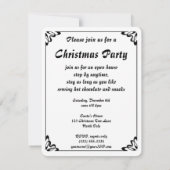 ヴィンテージビクトリアンクリスマスツリーパーティの招待状 招待状 (裏面)