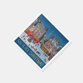 ヴィンテージビクトリアンクリスマスビレッジ スタンダードカクテルナプキン (角)