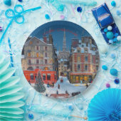 ヴィンテージビクトリアンクリスマスビレッジ ペーパープレート (パーティー)