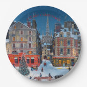 ヴィンテージビクトリアンクリスマスビレッジ ペーパープレート (正面)