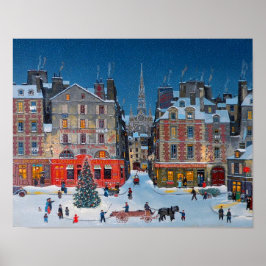 ヴィンテージビクトリアンクリスマスビレッジ ポスター