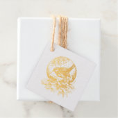 ヴィンテージビクトリアンクリスマスフォイル、冬の鳥 フェイバータグ (箱)