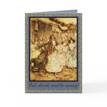 ヴィンテージビクトリアンクリスマスホリデーパーティー招待状