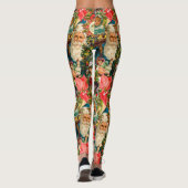 ヴィンテージビクトリアンクリスマスラッピング紙 レギンス (裏面)