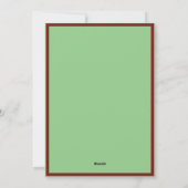 ヴィンテージビクトリアンクリスマスレッドローズブーケ シーズンカード (裏面)