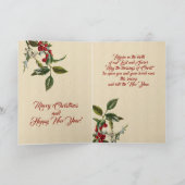 ヴィンテージビクトリアンクリスマス天使とベビーイエス シーズンカード (内部)