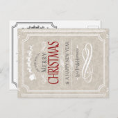 「ヴィンテージビクトリアンクリスマス」はがき ポストカード (正面/裏面)