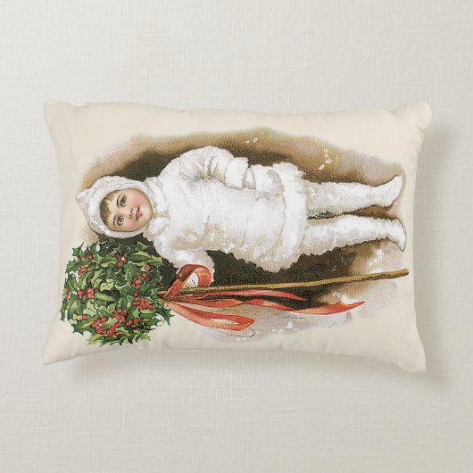 ヴィンテージビクトリアンクリスマス アクセントクッション (裏面)