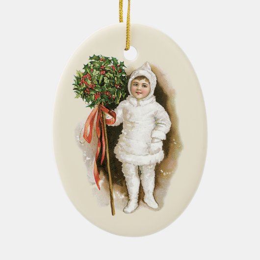 ヴィンテージビクトリアンクリスマス セラミックオーナメント (裏面)